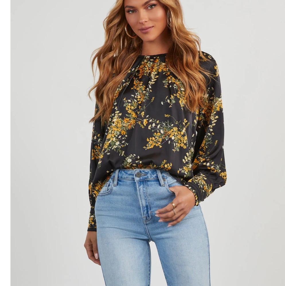 Vici Harvest Hues Silk Blouse
